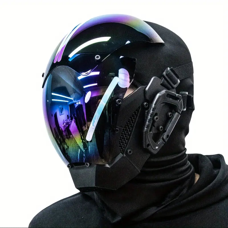🕶️ Casque Tactique Cyber – Édition Shadow