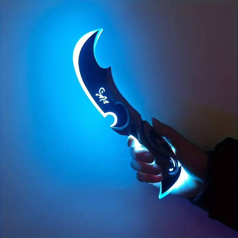 Couteau de cosplay rechargeable avec LED,